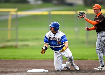 Baseball action shot — Homestead vs. Northrop, Fort Wayne Indiana