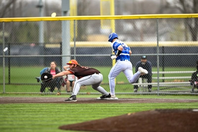 Baseball action shot — Homestead vs. Northrop, Fort Wayne Indiana