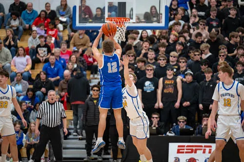 Boys Basketball action shot — Homestead vs. Carroll, Fort Wayne Indiana