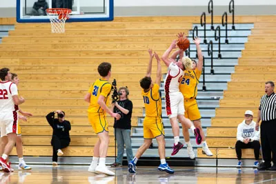 Boys Basketball action shot — Homestead vs. Center Grove, Fort Wayne Indiana