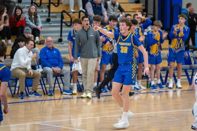 Boys Basketball action shot — Homestead vs. HSE, Fort Wayne Indiana