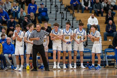 Boys Basketball action shot — Homestead vs. Manchester, Fort Wayne Indiana