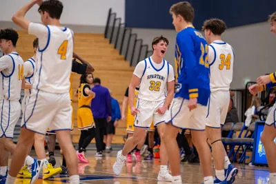 Boys Basketball action shot — Homestead vs. Marion, Fort Wayne Indiana