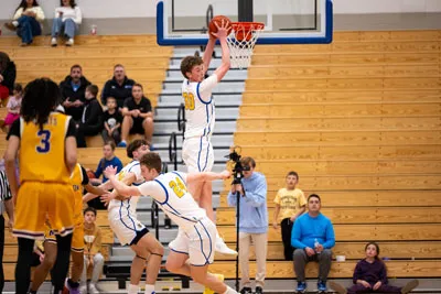 Boys Basketball action shot — Homestead vs. Marion, Fort Wayne Indiana