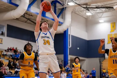 Boys Basketball action shot — Homestead vs. Marion, Fort Wayne Indiana
