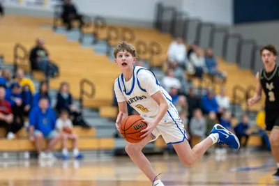 Boys Basketball action shot — Homestead vs. Mt. Vernon, Fort Wayne Indiana
