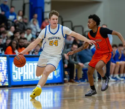 Boys Basketball action shot — Homestead vs. Northrop, Fort Wayne Indiana