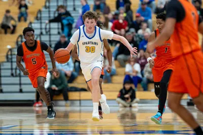 Boys Basketball action shot — Homestead vs. Northrop, Fort Wayne Indiana