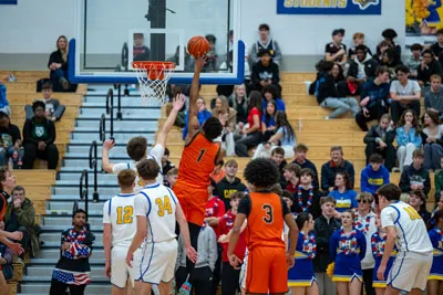 Boys Basketball action shot — Homestead vs. Northrop, Fort Wayne Indiana