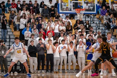 Boys Basketball action shot — Homestead vs. Snider, Fort Wayne Indiana