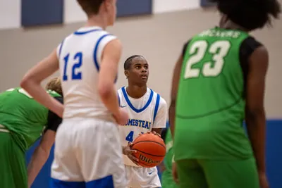 Boys Basketball action shot — Homestead vs. Southside, Fort Wayne Indiana