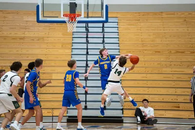 Boys Basketball action shot — Homestead vs. Zionsville, Fort Wayne Indiana
