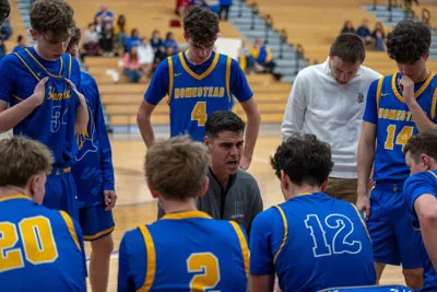 Boys Basketball action shot — Homestead vs. Zionsville, Fort Wayne Indiana