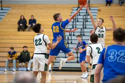 Boys Basketball action shot — Homestead vs. Zionsville, Fort Wayne Indiana