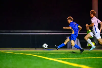 Boys Soccer action shot — Homestead vs. Carmel, Fort Wayne Indiana