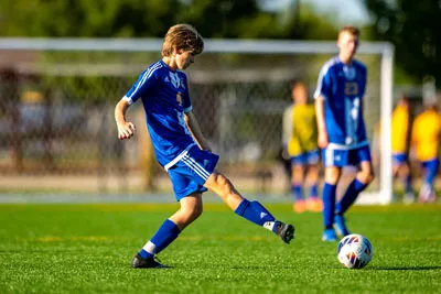 Boys Soccer action shot — Homestead vs. Concordia, Fort Wayne Indiana
