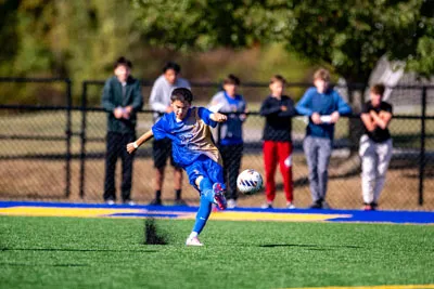 Boys Soccer action shot — Homestead vs. East Noble, Fort Wayne Indiana