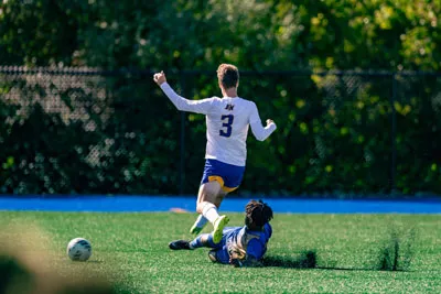 Boys Soccer action shot — Homestead vs. East Noble, Fort Wayne Indiana