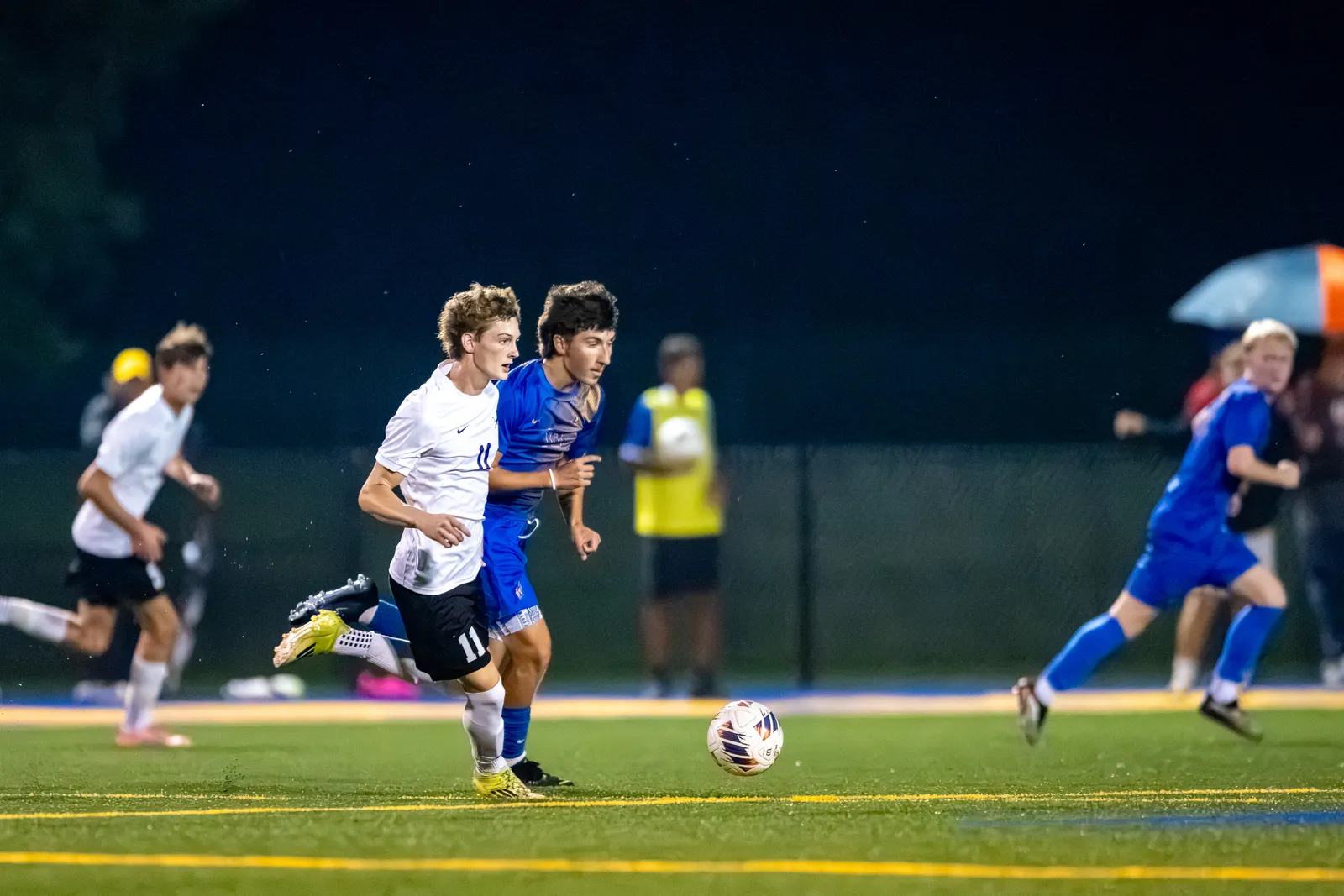 Boys Soccer action shot — Homestead vs. Leo, Fort Wayne Indiana
