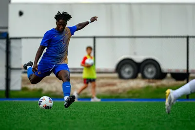 Boys Soccer action shot — Homestead vs. New Haven, Fort Wayne Indiana