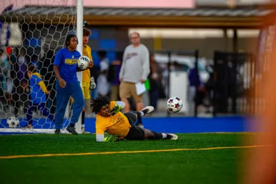 Boys Soccer action shot — Homestead vs. Warsaw, Fort Wayne Indiana