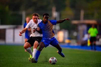 Boys Soccer action shot — Homestead vs. Warsaw, Fort Wayne Indiana