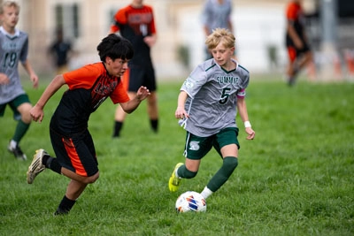 Boys Soccer action shot — Summit vs. Lakeview, Fort Wayne Indiana