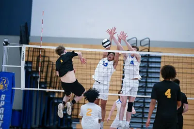Boys Volleyball action shot — Homestead vs. Snider, Fort Wayne Indiana
