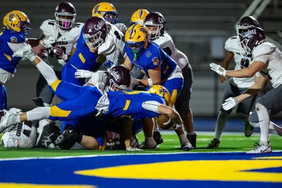 Football action shot — Homestead vs. Concordia, Fort Wayne Indiana