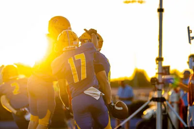 Football action shot — Homestead vs. Northrop, Fort Wayne Indiana