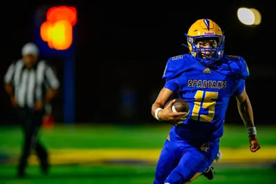 Football action shot — Homestead vs. Northrop, Fort Wayne Indiana