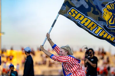 Football action shot — Homestead vs. Northrop, Fort Wayne Indiana