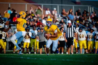 Football action shot — Homestead vs. Snider, Fort Wayne Indiana