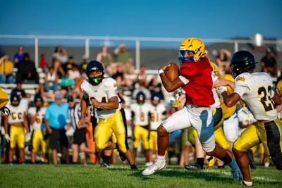 Football action shot — Homestead vs. Snider, Fort Wayne Indiana
