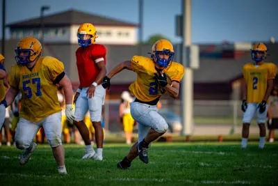 Football action shot — Homestead vs. Snider, Fort Wayne Indiana