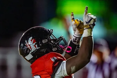 Football action shot — Luers vs. Wayne, Fort Wayne Indiana