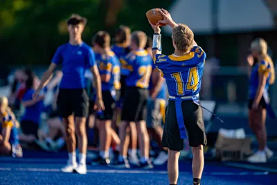 Flag Football action shot — Homestead vs. Carroll, Fort Wayne Indiana