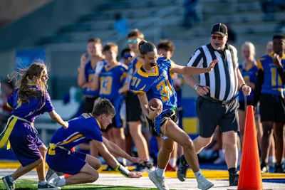 Flag Football action shot — Homestead vs. Carroll, Fort Wayne Indiana
