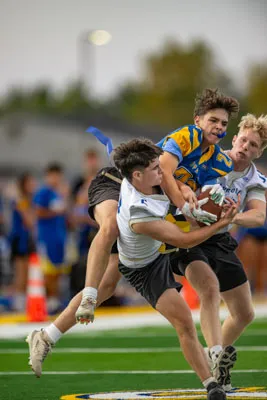 Flag Football action shot — Homestead vs. Carroll, Fort Wayne Indiana