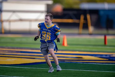 Flag Football action shot — Homestead vs. Carroll, Fort Wayne Indiana
