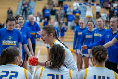 Girls Basketball action shot — Homestead vs. Carmel, Fort Wayne Indiana