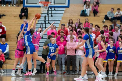 Girls Basketball action shot — Homestead vs. Carroll, Fort Wayne Indiana
