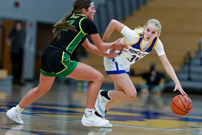 Girls Basketball action shot — Homestead vs. Northridge, Fort Wayne Indiana
