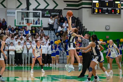 Girls Basketball action shot — Homestead vs. Norwell, Fort Wayne Indiana