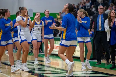 Girls Basketball action shot — Homestead vs. Norwell, Fort Wayne Indiana