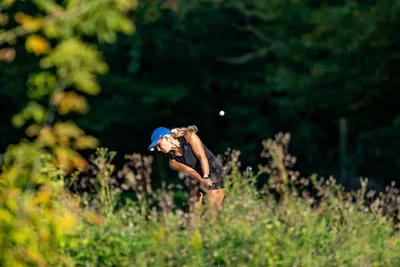 Girls Golf action shot — Homestead vs. Leo, Fort Wayne Indiana