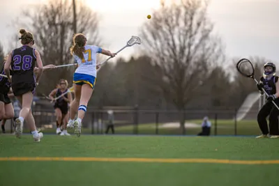 Girls Lacrosse action shot — Homestead vs. Leo, Fort Wayne Indiana