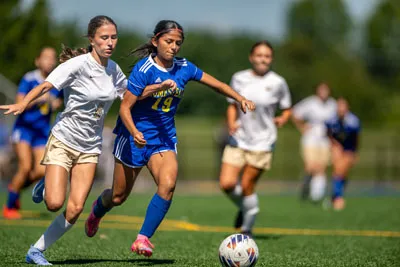 Girls Soccer action shot — Homestead vs. Mount Vernon, Fort Wayne Indiana