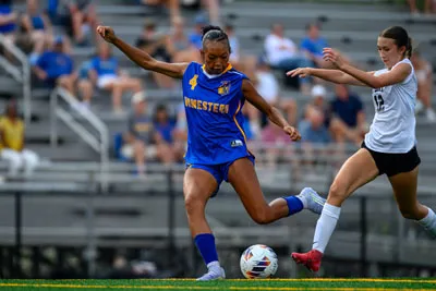 Girls Soccer action shot — Homestead vs. Penn, Fort Wayne Indiana