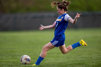 Girls Soccer action shot — Summit vs. Blackhawk Christian, Fort Wayne Indiana